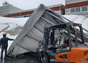 안산서 가건축물 폭설에 무너져 제설작업하던 50대 부상