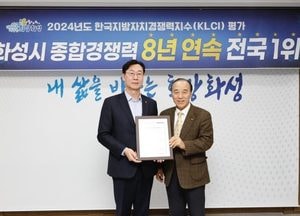 화성시, 지방자치경쟁력지수 8년 연속 ‘전국 1위’ 달성