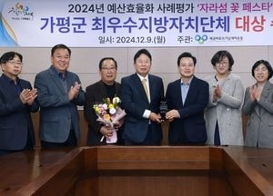 가평군 ‘예산효율화 사례평가’ 최우수 지자체 ‘대상’ 영예