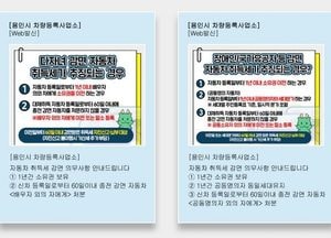 용인특례시, 취득세 감면 차량 의무준수사항 한눈에 보는 ‘조아용 문자알림 서비스’ 운영