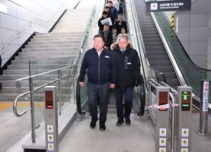 김경일 파주시장, 지티엑스 운정중앙역 환승센터 현장 최종 점검