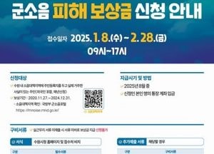 수원시 “군소음 피해보상금 신청하세요” 내달 28일까지 방문·등기 우편·온라인 신청 가능