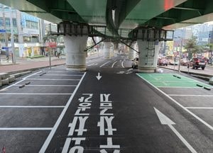 수원 밤밭고가차도 하부에 '율전제3공영주차장' 준공 44면 확보