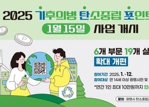 광명시, 오는 15일부터 기후의병 탄소중립포인트 확대 개편 운영…실천 분야·가입 대상 등