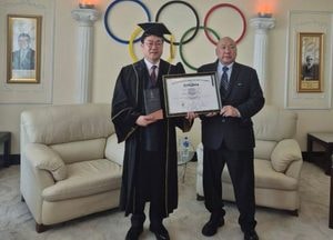 이춘길 대진대 부총장, 몽골 국립올림픽 아카데미 명예박사 학위 수여