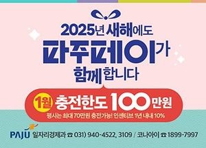 파주시, 1월 파주페이 충전한도 100만원으로 상향…“100만원 충전하면 10만원이 덤”