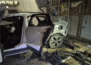 하남 공영주차장 SUV 차량 화재...경찰,  '방화' 가능성 조사