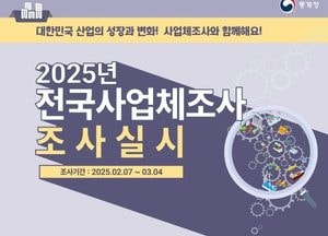 고양특례시, 내달 4일까지 2025년 사업체조사...사업 종류·고용 구조·매출액 등 9항목