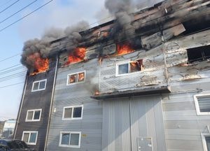 남양주 사무용품 보관창고서 불, 40대 남성 부상