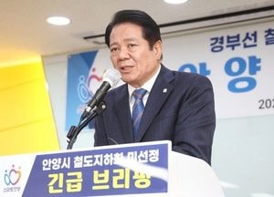 최대호 안양시장 “철도 지하화 선도사업 배제 대단히 유감, 국토부 종합계획 반영에 최선”