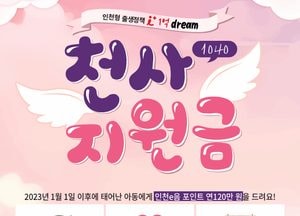 인천시, 1세부터 7세까지 ‘천사지원금’으로 든든한 양육 지원…연 120만원 인천e음 포인트로 지급
