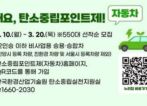 안양시, 자동차 탄소중립포인트제 참여자 모집...최대 현금 10만원 인센티브 지급