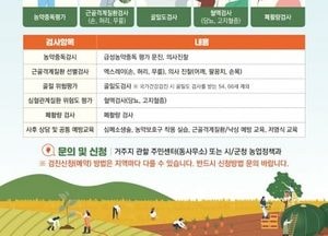 연천군, 여성농업인 특수건강검진 추가 모집…51세~70세 여성농업인 대상