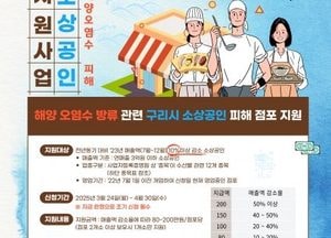 구리시, 해양 오염수 방류 피해 소상공인 지원...최대 200만원 지급, 선착순 마감
