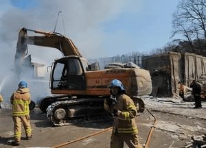 [영상] 용인 자원순환시설 화재, 인명피해 없어