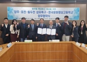 동두천 한국문화영상고, 섬유·가죽·패션 산업특구와 섬유인재 육성 협약