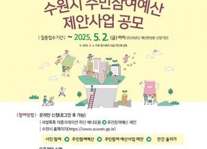 ‘여러분의 제안이 우리 동네를 바꿉니다’ 수원시, 내달 2일까지 ‘주민참여예산 제안사업’ 공모