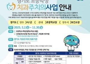 양주시, 초등생 대상 치과주치의 사업 본격 시행…예방 중심 구강관리 제공