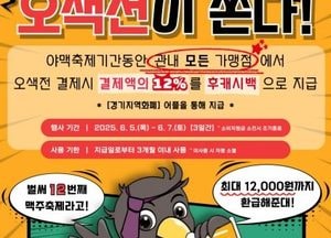 오산시, 야맥축제 기간 ‘오색전’ 12% 캐시백 이벤트 진행...지역화폐 결제 시 최대 1만2000원 환급