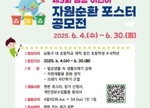 인천 남동구, 어린이 자원순환 포스터 공모전 개최…초등 4~6학년 대상