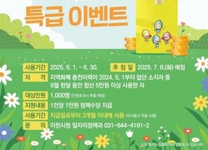 이천시, 지역화폐 휴면 사용자 대상 1만원 지급 이벤트