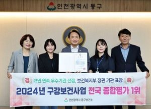 인천 동구, 구강보건사업 ‘보건복지부 장관상’ 수상