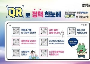 용인특례시 ‘QR로 정책 한눈에’ 서비스 도입...생애주기·기업지원·생활정보 스마트폰으로 간편 확인