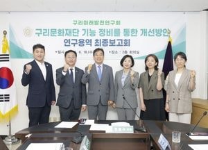 구리시의회, 구리문화재단 운영 개선방안 연구용역 최종보고회 열어...조직개편 통한 효율성 강화 초점