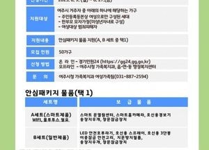 여주시, 여성안심패키지 지원사업 본격 추진...스마트 감지 기기부터 호신용품까지
