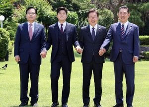 李재명 대통령, 여야 지도부와 첫 회동...총리 지명엔 이견, 협치엔 공감