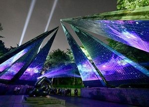 인천 자유공원, 빛과 예술로 물들다…야경 명소로 재탄생