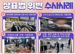 경기도특사경, SNS 통해 '짝퉁' 판매한 9명 형사입건…정품가 72억원 규모