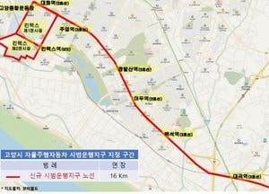 고양특례시, 경기 북부 최초 ‘자율주행자동차 시범운행지구’ 선정...스마트 모빌리티 중심지 도약