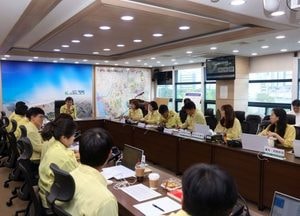 평택시의회 산업건설위원회, 재난안전상황실 방문 ‘집중호우 대응 체계’ 점검