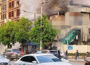 성남 수정구 3층 실외기서 불, 담배꽁초가 원인인 듯