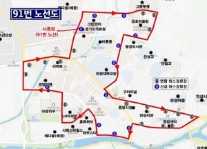 안성시 ‘91번 시내순환버스’ 29일부터 운행...교통 사각지대 해소·시청 접근성 강화 기대