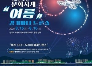 경기도·관광공사, 문화사계 여름 ‘경기바다 드론쇼’ 개최...세계 최대 1500대 불꽃 드론 군집 비행