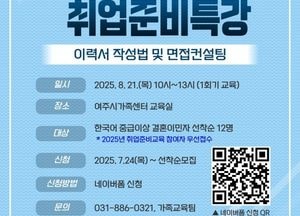 여주시가족센터, 결혼이민자 취업 준비교육 운영...기초소양 특강·운전면허 필기반 구성