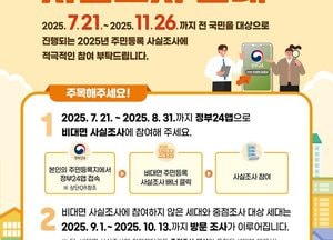 인천 옹진군 영흥면, 오는 10월13일까지 주민등록 사실조사 실시