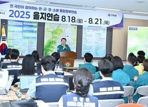 구리시, 2025년 을지연습 최초 상황보고회 개최...백경현 시장 “시민 안전 최우선 실전형 훈련”