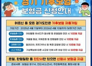 경기 기후보험, 4개월 만에 2358건 지급…취약계층 82% 혜택