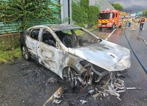 중부고속도로 서이천나들목 인근서 차량 화재, 인명피해 없어