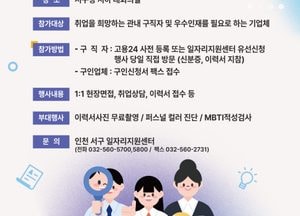 인천 서구, 추석 앞두고 ‘2025 채용한마당’ 개최