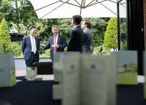 김동연 지사의 한식외교…조셉 윤 대사대리와 도담소 오찬 회동