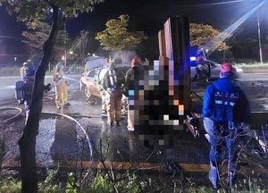 수원 고색동서 승용차-트레일러 충돌사고…운전자 숨져
