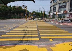 인천 부평구, 어린이보호구역에 노란색 횡단보도 도입