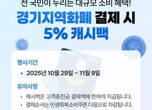 동두천시 ‘코리아 그랜드 페스티벌’ 맞춰 동두천사랑카드 5% 캐시백 지급