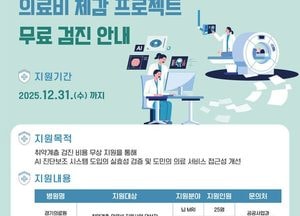 경기도, 공공의료원 ‘AI 진단보조시스템’ 도입...취약계층 MRI·CT 무료 검사 지원