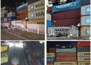 '신고엔 중고차뿐'…가스통·부탄캔 싣고 폭발한 인천신항 컨테이너