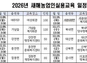 여주시, 12월8일부터 읍·면·동 벼농사교육 진행...기후 변화 대응 교육 신규 도입